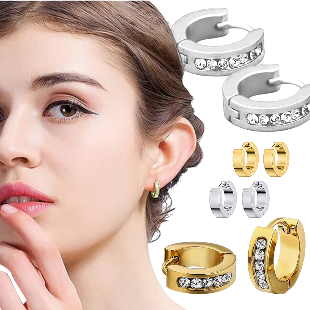 Diamond hoops - Gold/Silver