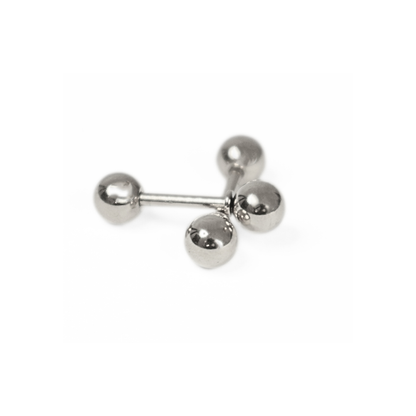 4mm Double ball studs - Gold - TheEarringCollective