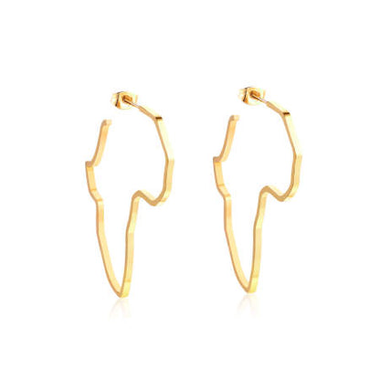 Africa hoops - Gold - TheEarringCollective