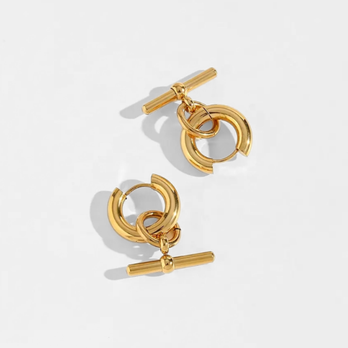 Chunky Tbar hoops - Gold