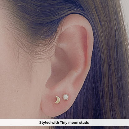 4mm Smokey glitter studs - Gold