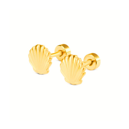 Shell studs - Gold