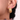C shaped textured hoops - Gold