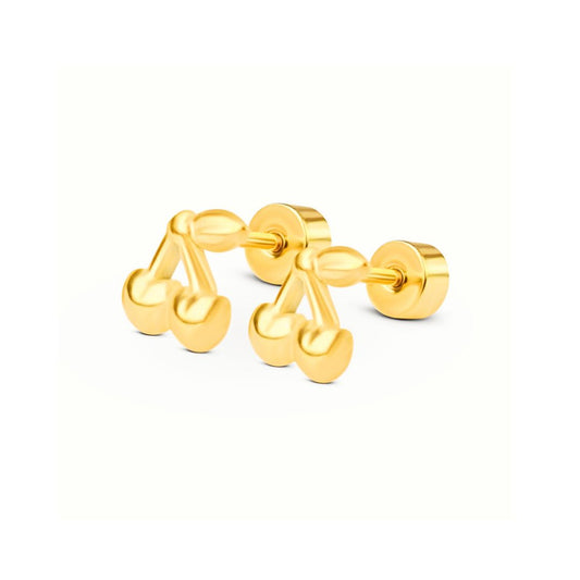 Baby cherry studs - Gold