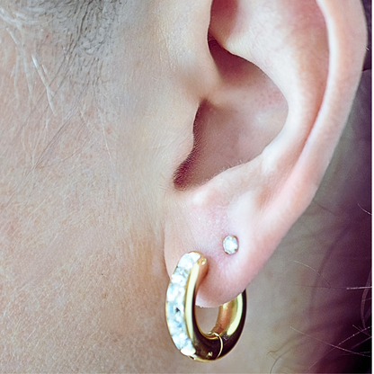 Oversized chunky diamond hoops - Gold