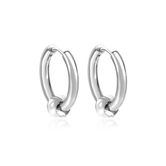 12mm Ball hoops - Silver