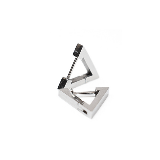 Triangle hoops - Silver - TheEarringCollective