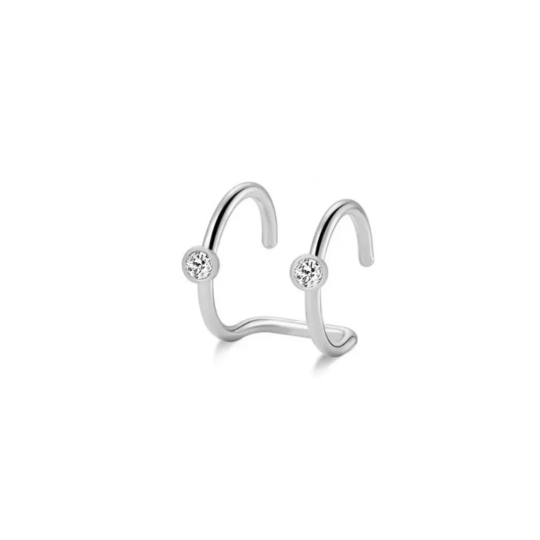 Diamond ear cuff - Silver