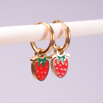 Strawberry hoops - Gold