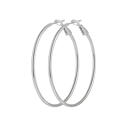 45mm Clasped hoops - Silver