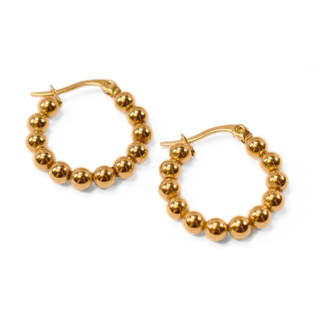 16mm Bubble hoops - Gold