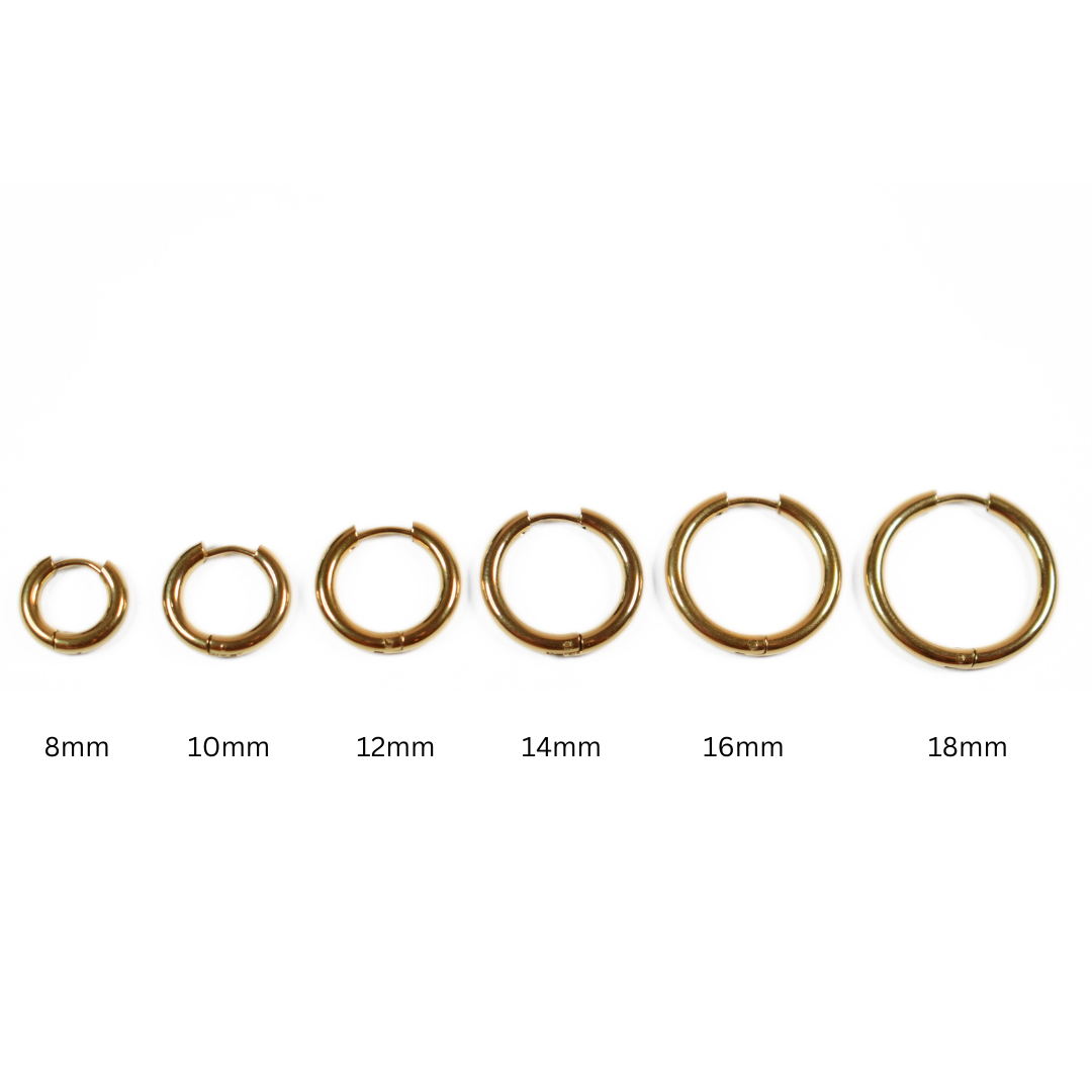 18mm Classic hoops - Gold - TheEarringCollective