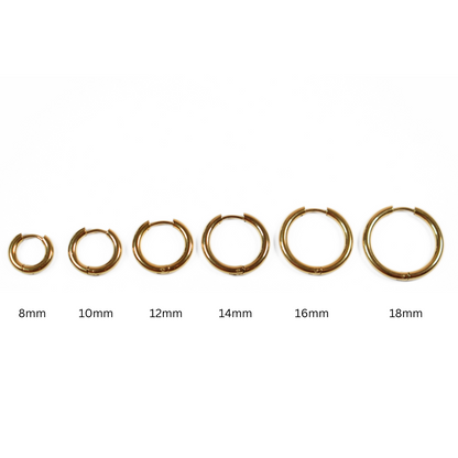 18mm Classic hoops - Gold - TheEarringCollective