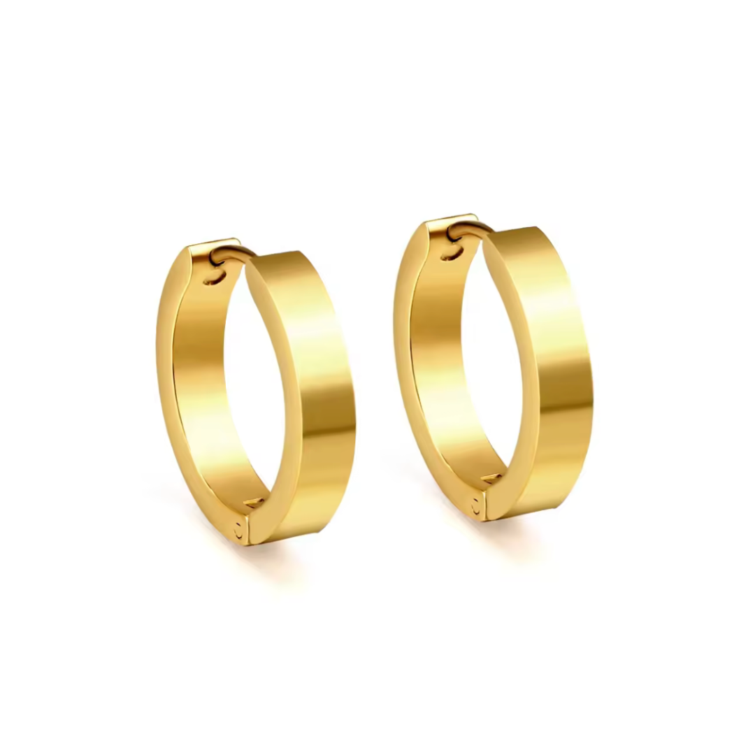 16mm edged hoops - Gold