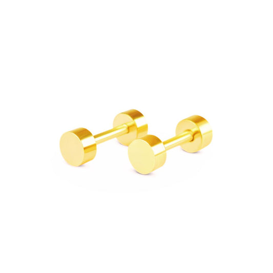 4mm Double studs - Gold