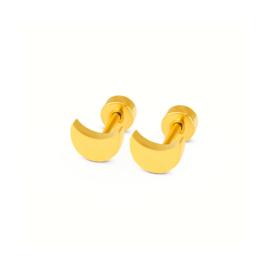 Baby moon studs - Gold