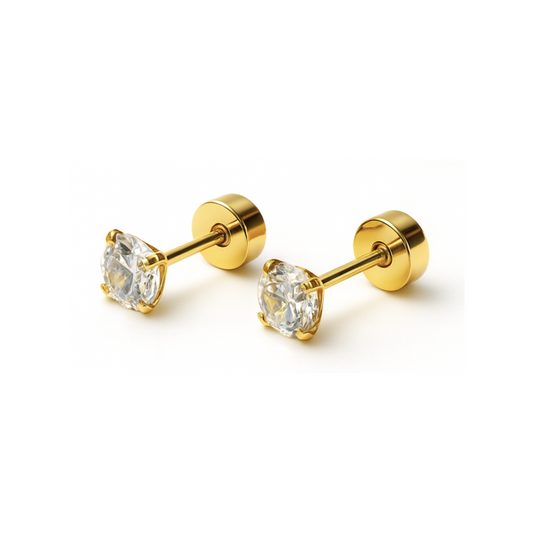 Midi Diamond studs - Gold
