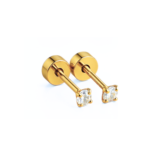 2mm Mini Diamond style studs - Gold