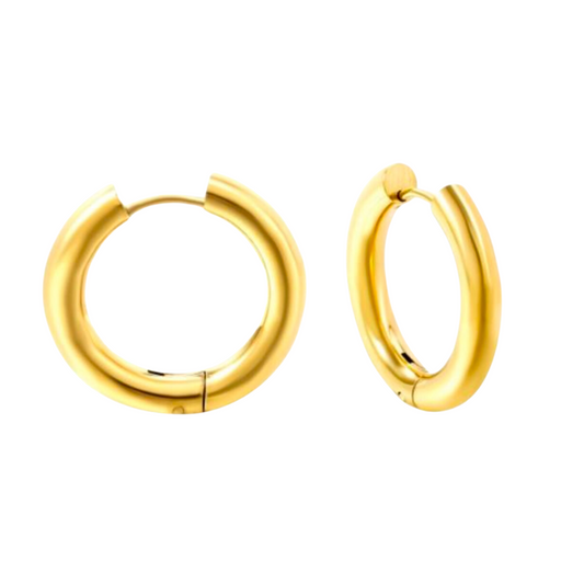 16mm oversized classic hoop - Gold