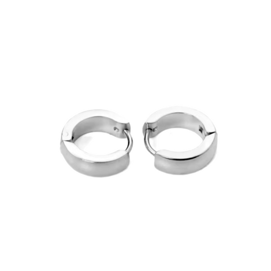 10mm Chunky hoops - Silver