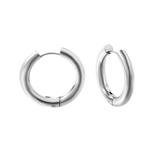 16mm oversized classic hoop - Silver