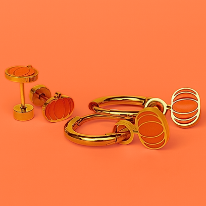 10mm pumpkin hoops - Gold