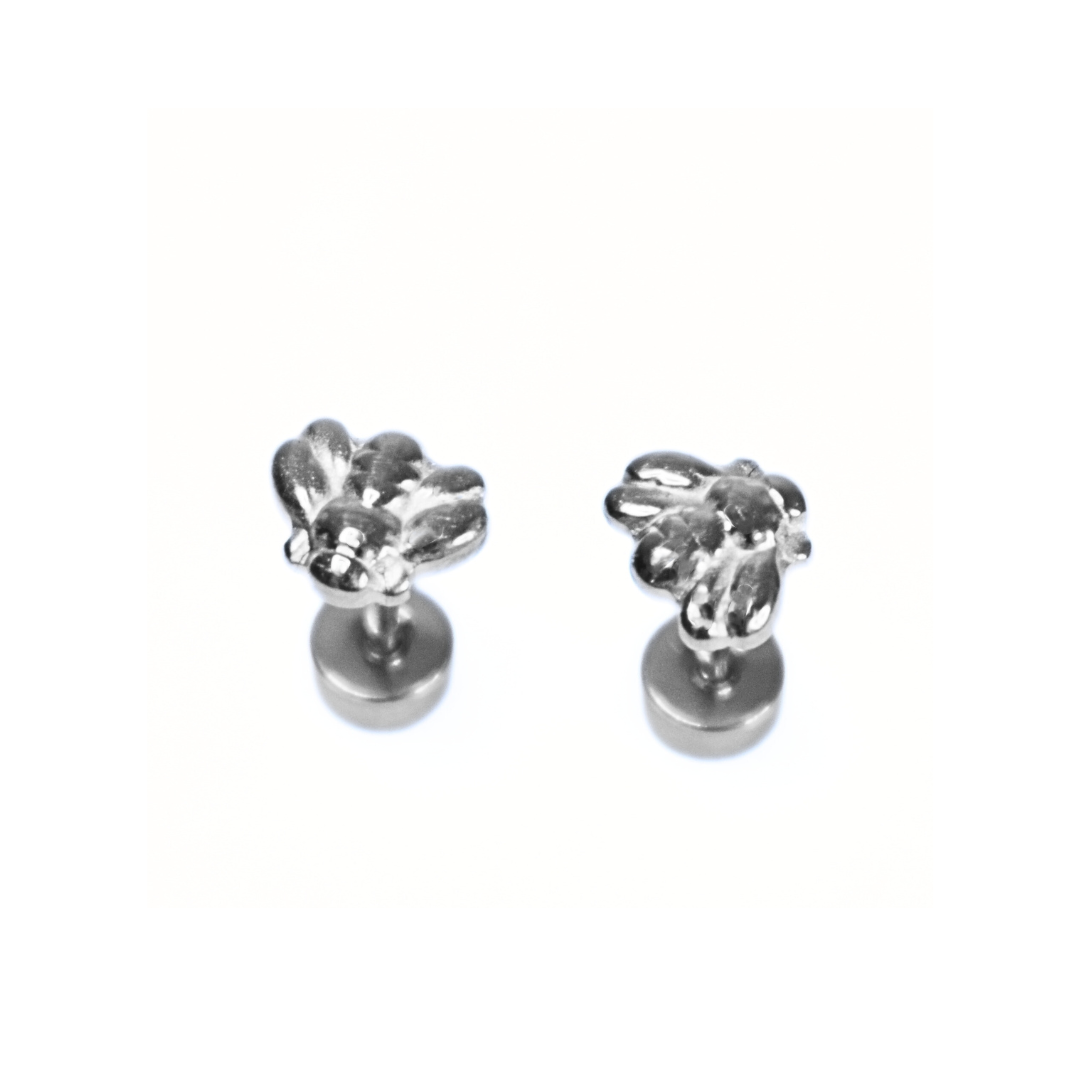 Tiny bee - Silver - TheEarringCollective