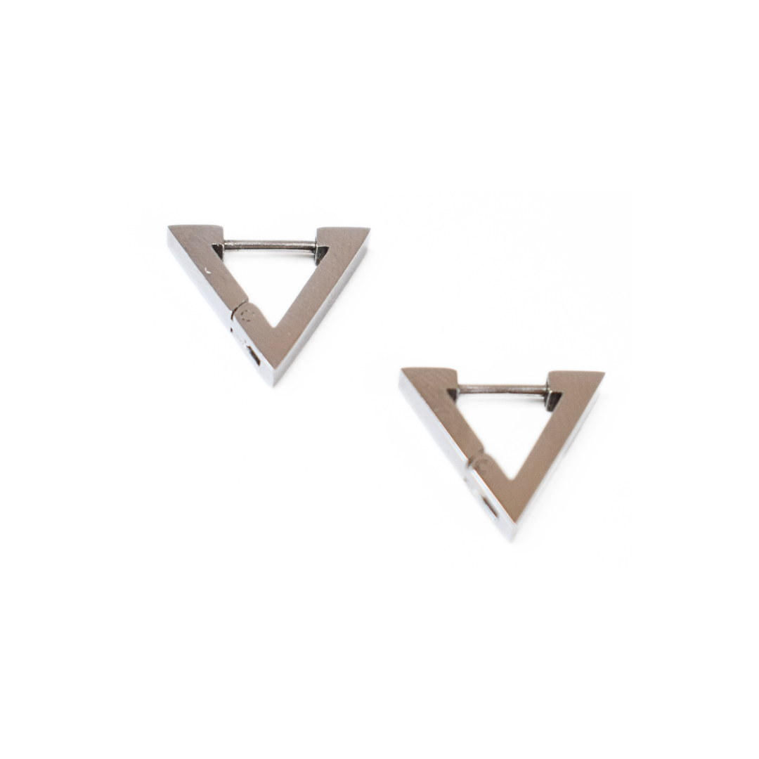 Triangle hoops - Silver - TheEarringCollective