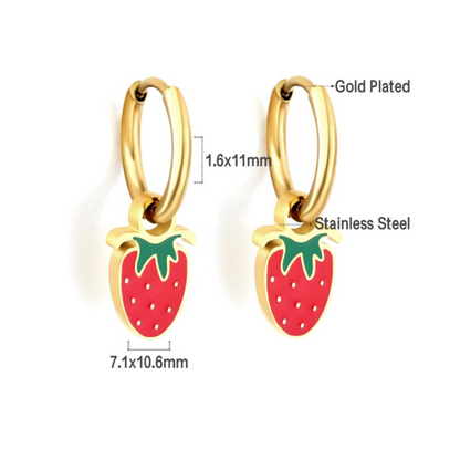 Strawberry hoops - Gold