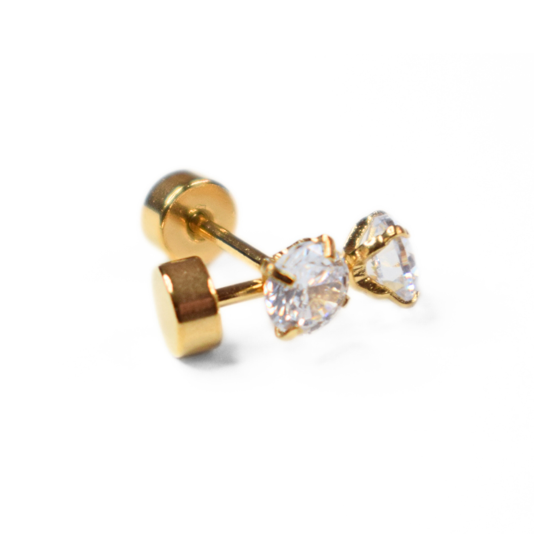 Baby Diamond studs - Gold - TheEarringCollective