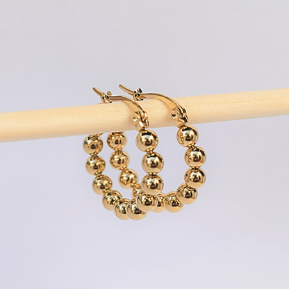 16mm Bubble hoops - Gold