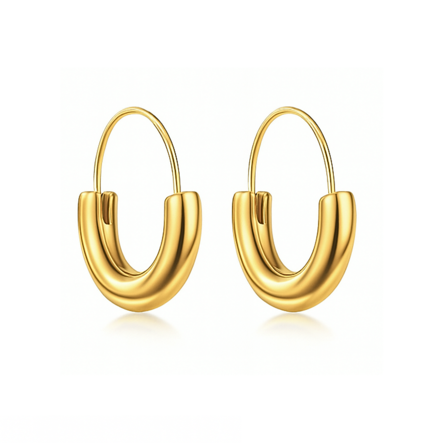 Semi thick hoops - Gold