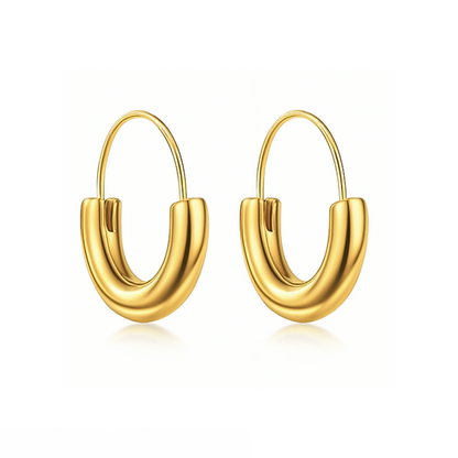 Semi thick hoops - Gold