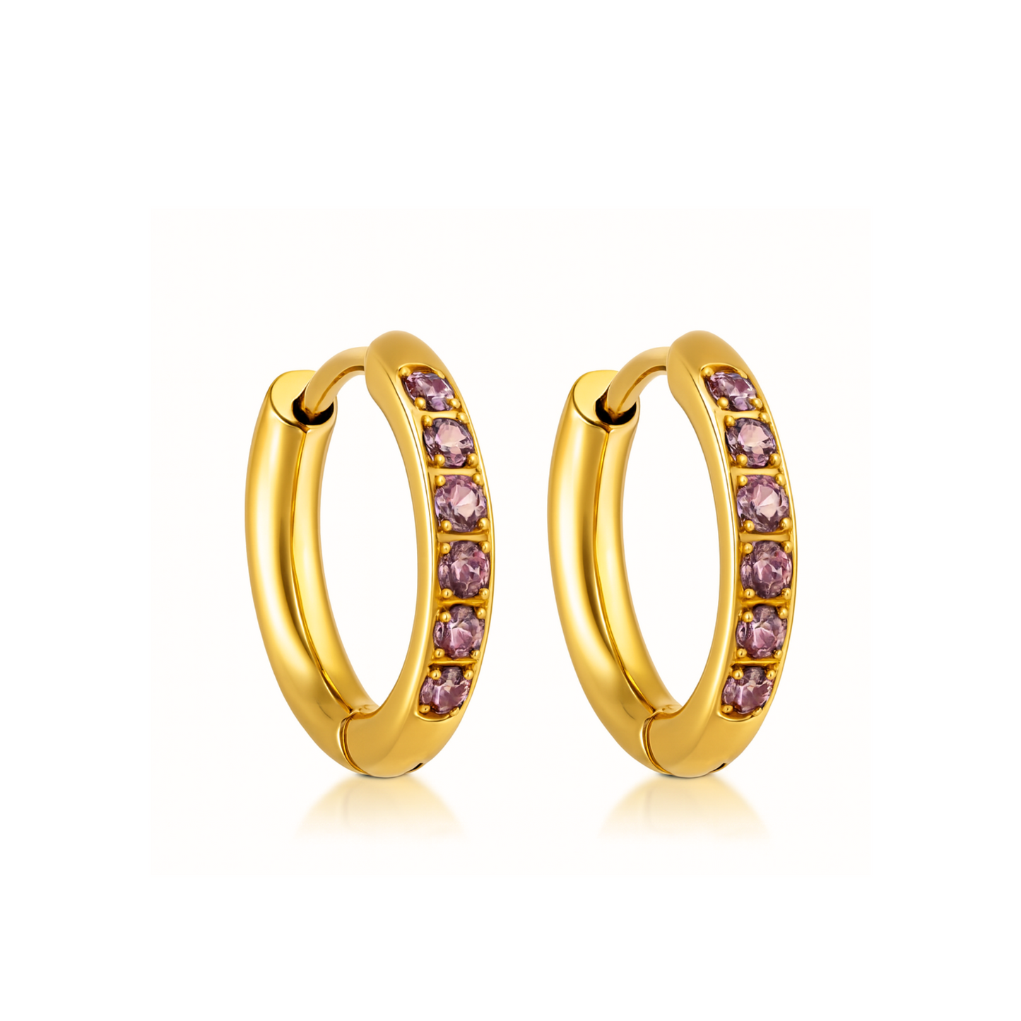 Daisy charm hoops - Silver