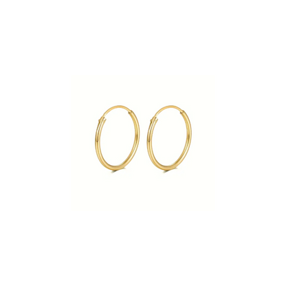 8mm Thin seamless  hoops - Gold