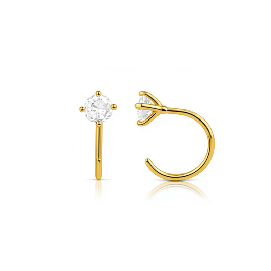 3mm Diamond hoops - Gold