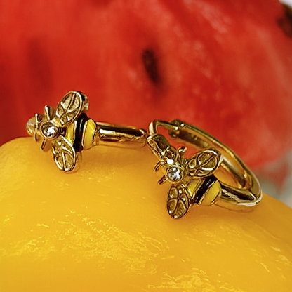 10mm bee hoops - Gold