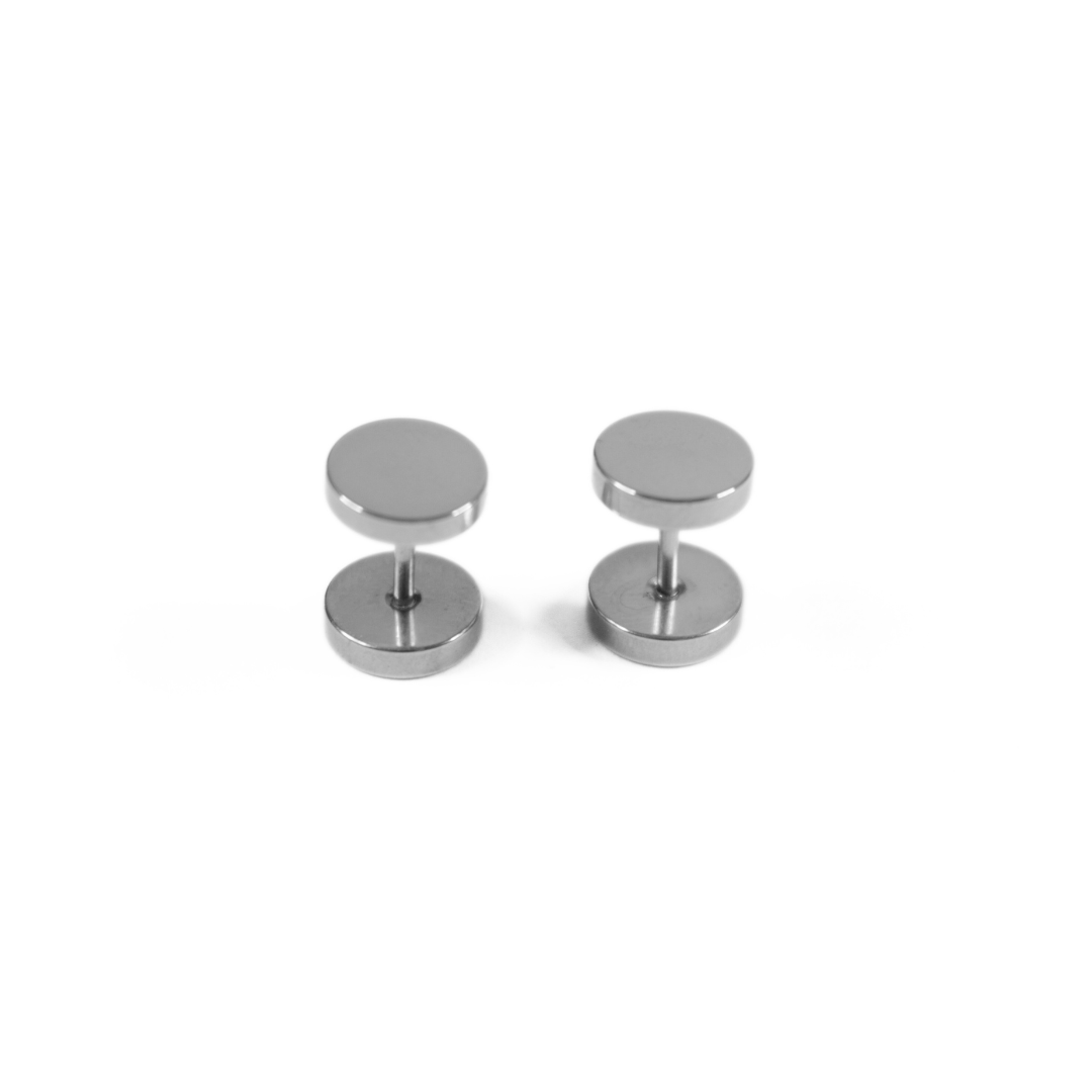 8mm Double studs - Silver - TheEarringCollective