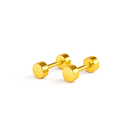 4mm Double studs - Gold