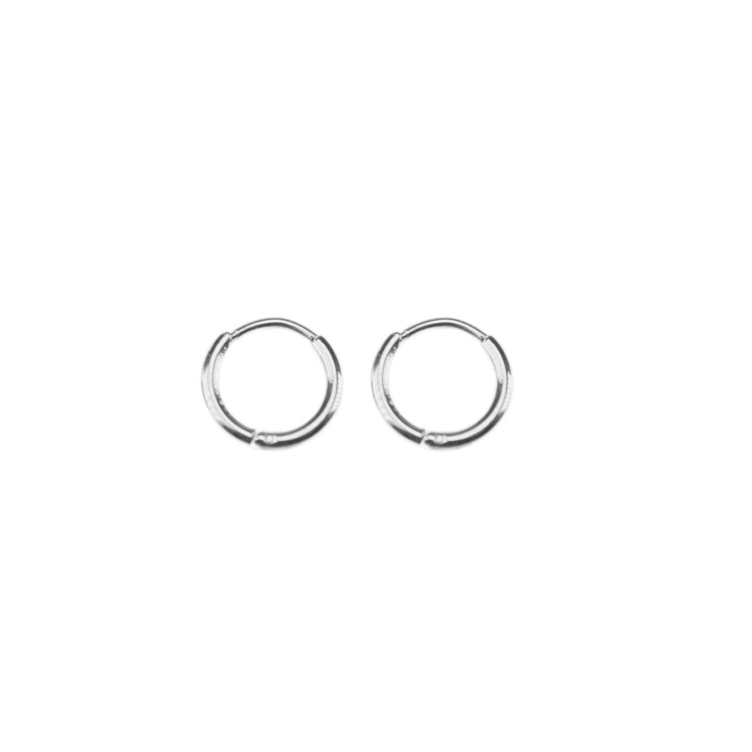 6mm thin hinged hoops - Silver