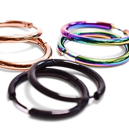 20mm Classic hoops - Rainbow