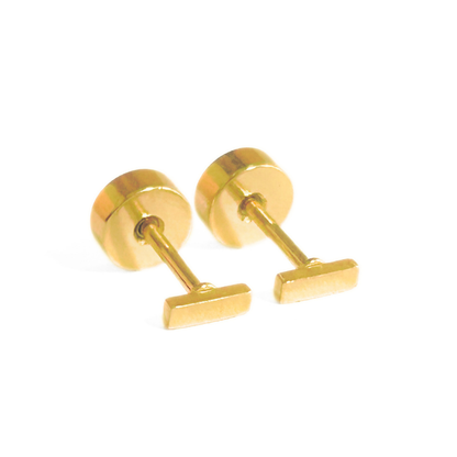 Tiny bar stud - Gold