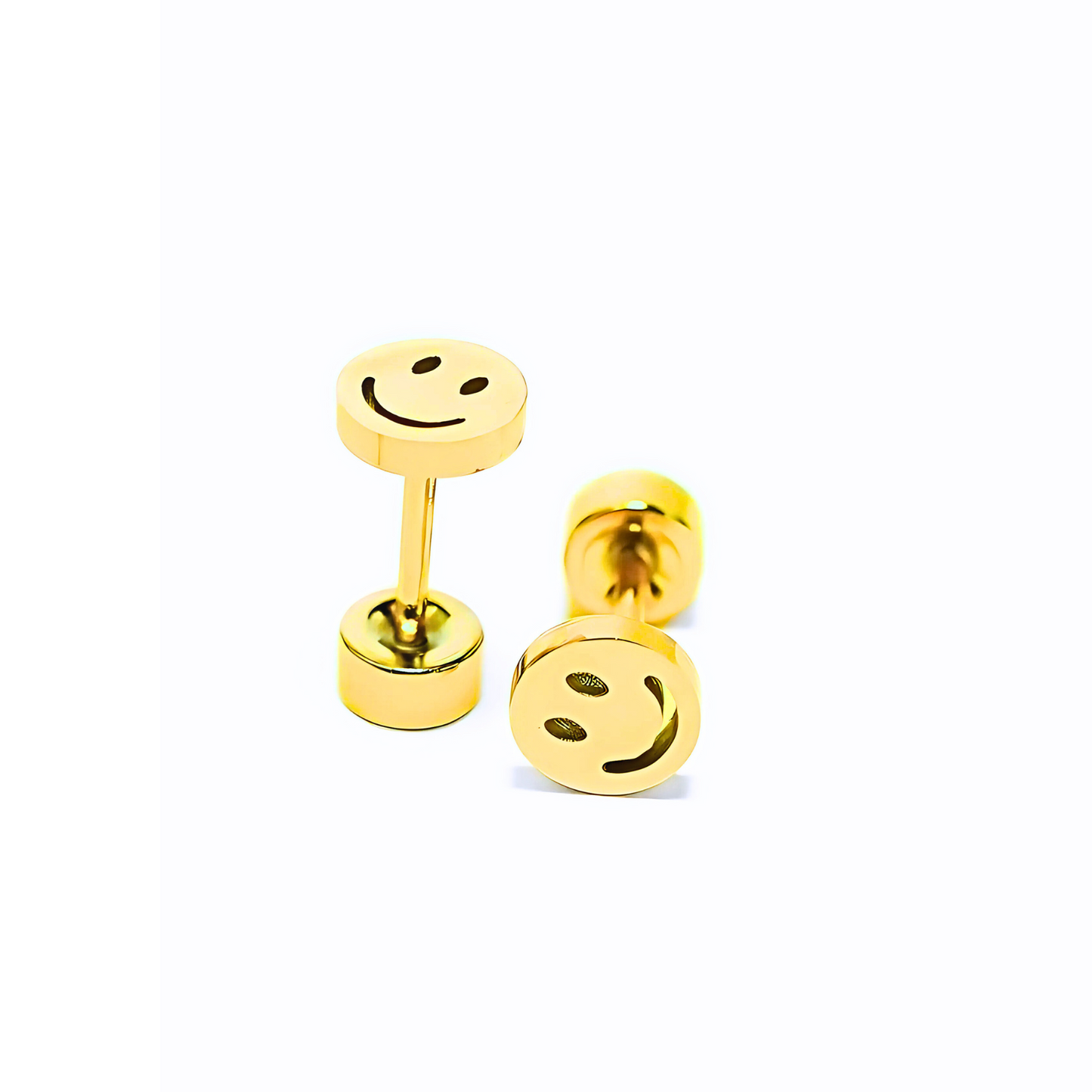 Baby smiley studs - Gold