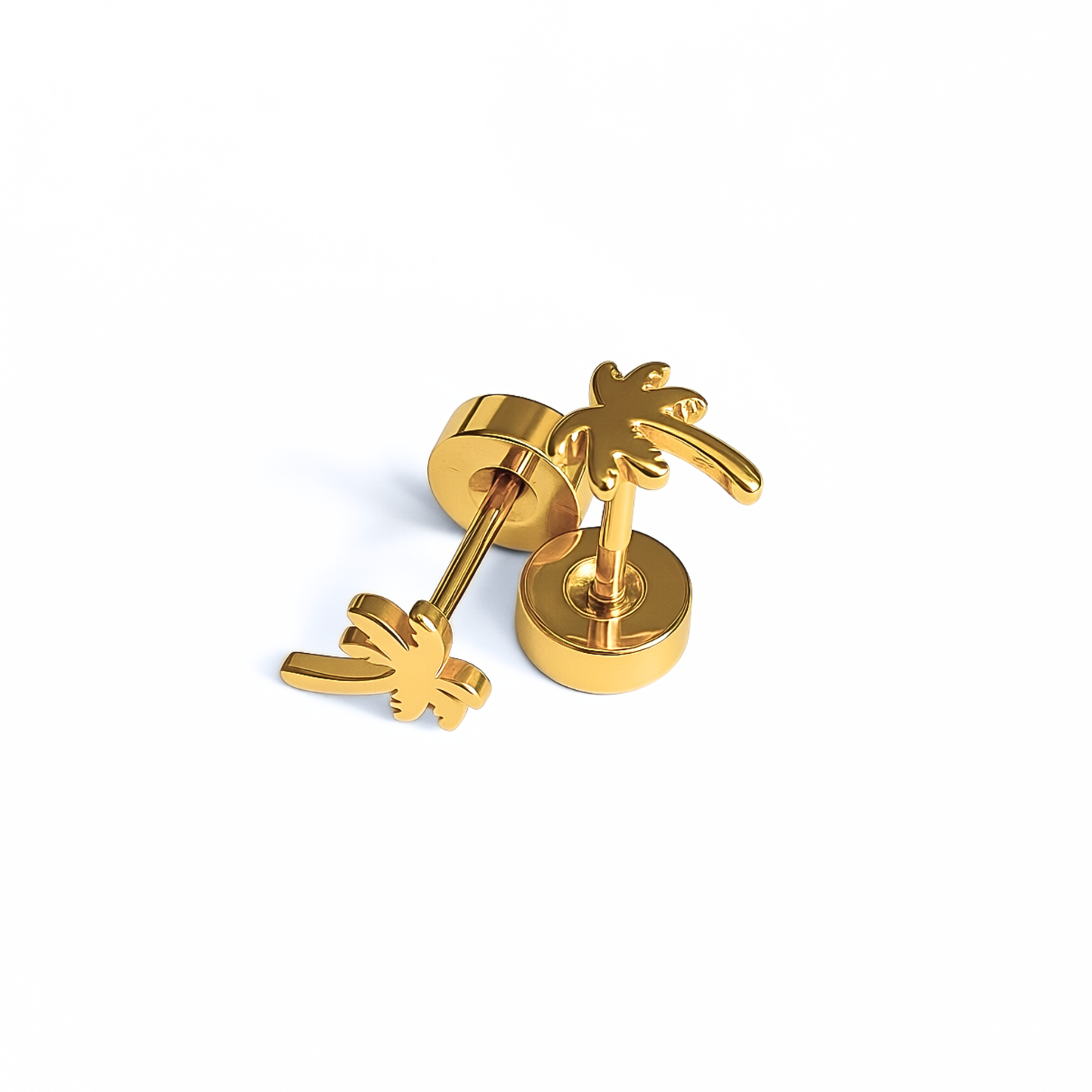 Palm tree studs - Gold