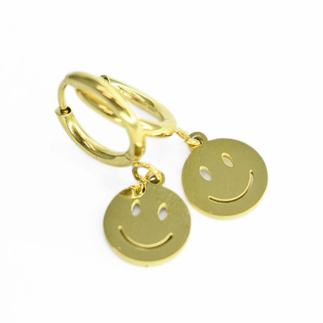 Smiley  hoop - Gold - TheEarringCollective