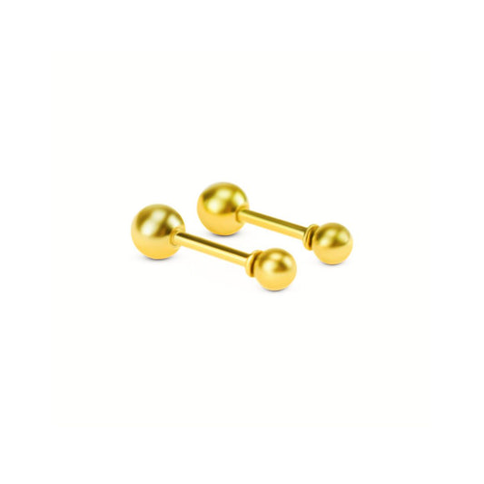 3mm Double ball studs - Gold