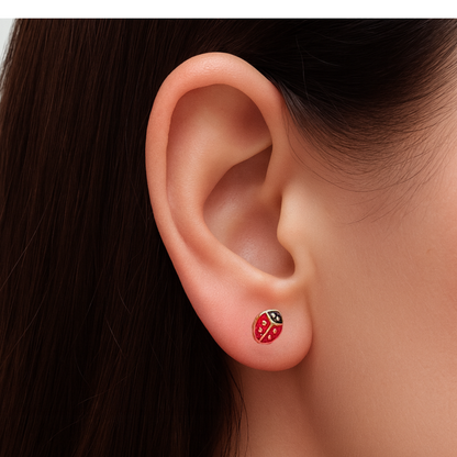 Ladybird studs - Silver