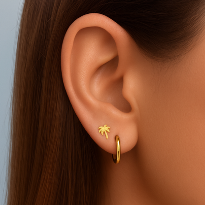 Palm tree studs - Gold