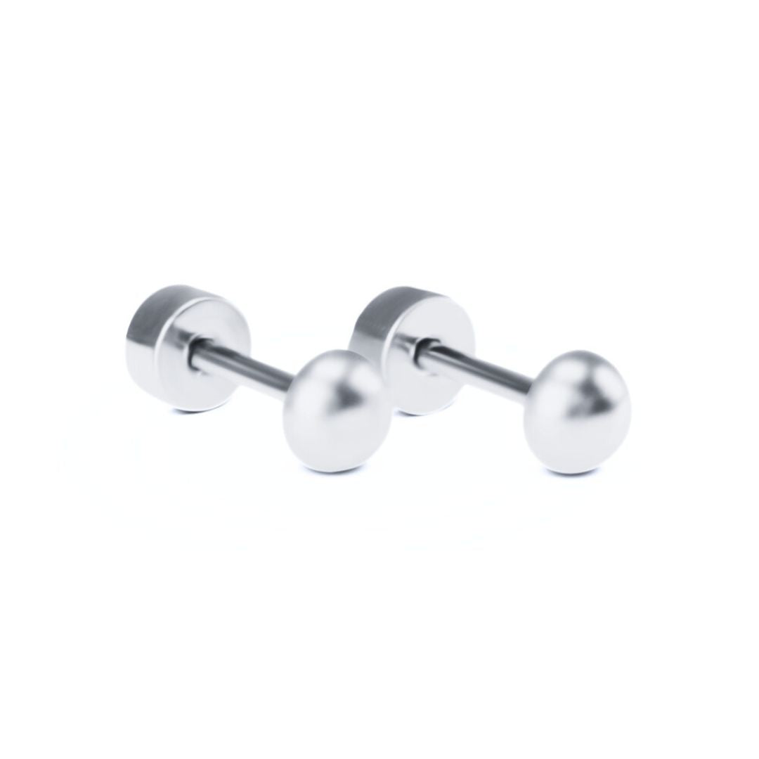 4mm Half ball studs - Silver