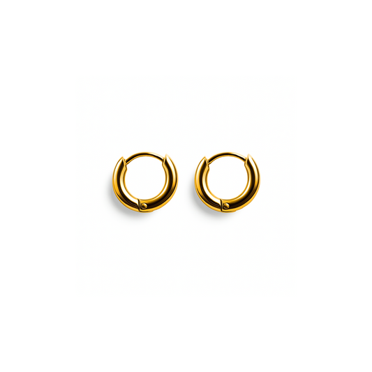 6mm Mini classic hoops - Gold